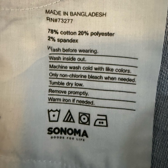 Sonoma Goods For Life Bootcut Jeans Blue Stretch Denim Distressed - Size 16 - Picture 9 of 10